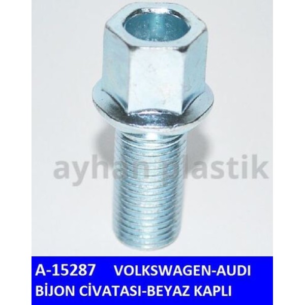 Ayhan A15287 Bijon Cıvatası Volkswagen-Audi Beyaz Kaplı 8D0601139D