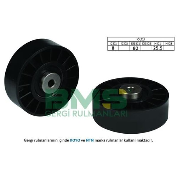 BMS 207 Kayış Gergi Rulmanı 190 W201 82-93 W202 93-00 W124 93-95 Vito 638 96-03 Sprinter 95-01 62145278