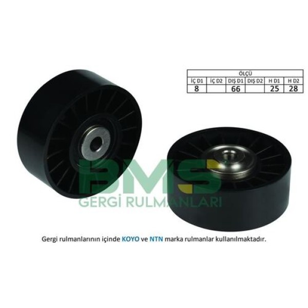 BMS 215 Alternatör Gergi Rulmanı (8x66x25) A3 Octavia Caddy Derby Golf Polo Toledo Cordoba Leon Ibiza 532033010 