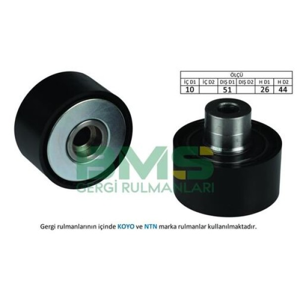 BMS 368 V Kayış Avare Rulmanı 206 Xsara II DV4TD (1.4HDI) Çap 51mm Partner II Berlingo II Xsara Picasso C3 DV6 (1.6HDI 16V) Klimasız 5751.90 