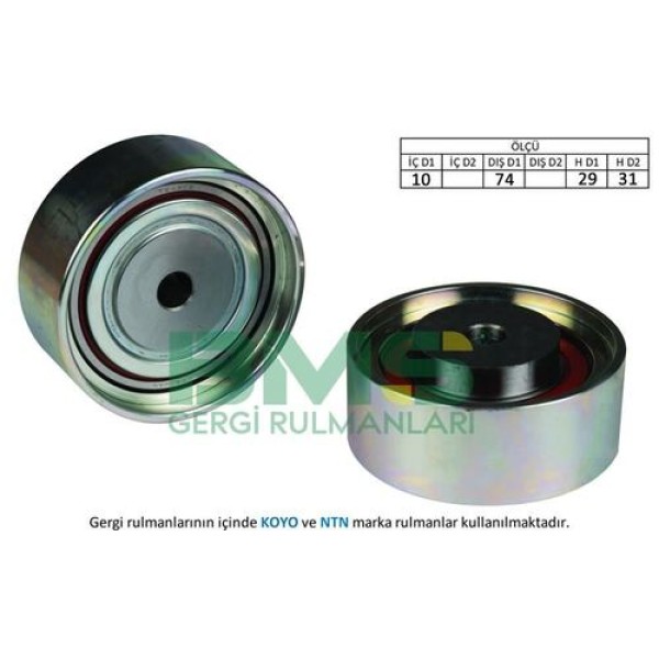 BMS 427 Alternatör Gergi Rulmanı 10x74x29 31 Demir Mitsubishi Fuso Canter Euro 4 MK667792 