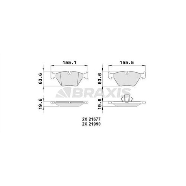 Braxis AA0084 Fren Balatası Ön BMW E39 95-02 34116761280