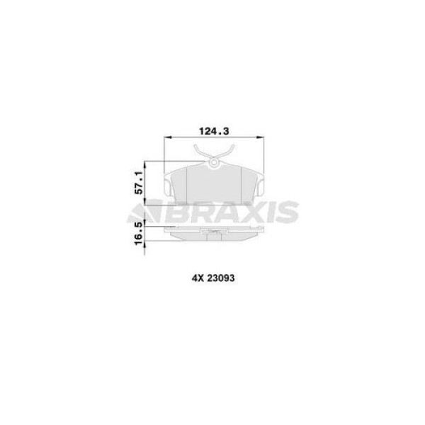 Braxis AA0095 Ön Fren Fren Balatası Nissan Almera 00-10 Primera P11 96-01 ( Düz Tip) 410602F525 