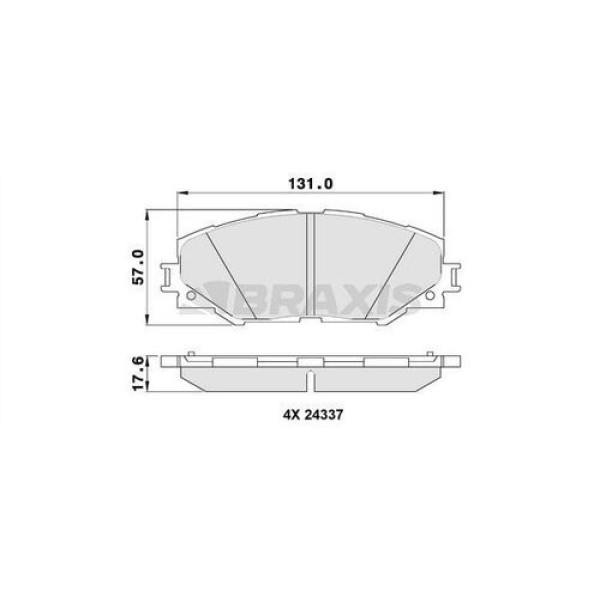 Braxis AA0107 Ön Fren Balatası Toyota RAV4 06-11 Corolla Auris 1.33 1.4 1.6 2006- 0446542140 
