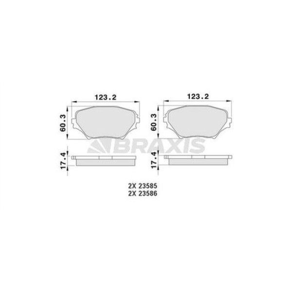 Braxis AA0114 Ön Fren Balatası RAV4 00-04 0446542110 