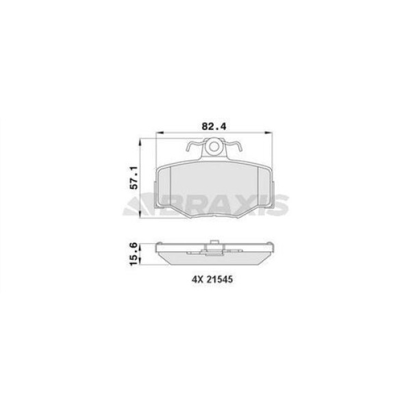 Braxis AA0120 Arka Fren Balatası Nissan Primera P11 96-02 Almera 00- 440603F085 