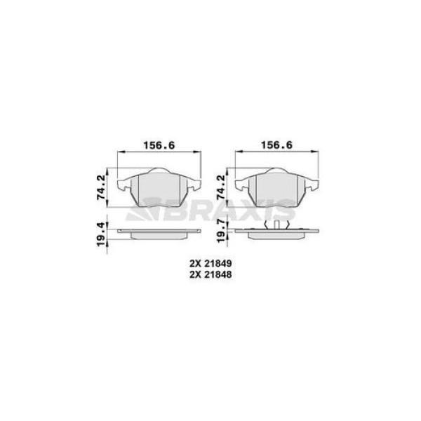 Braxis AA0147 Ön Fren Balatası Sharan Galaxy Alhambra 95-9 7M0698151B 