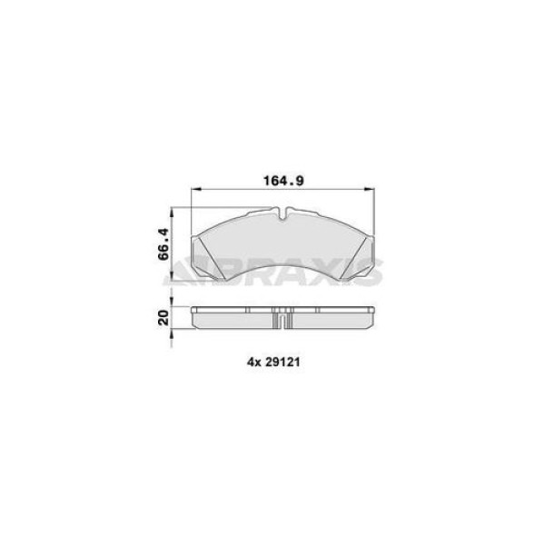 Braxis AA0149 Ön Fren Disk Balata Daily 99-06 (20mm) 1906401