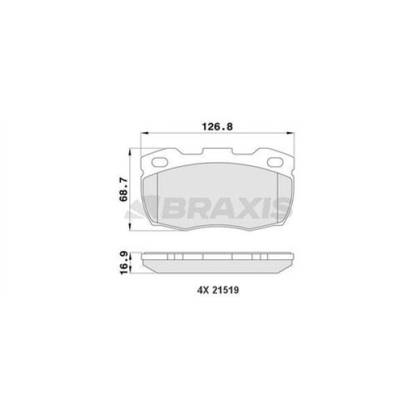 Braxis AA0165 Fren Balatası Ön Defender STC1275
