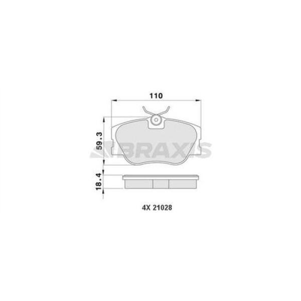 Braxis AA0184 Fren Balatası Ön W201 88-93 W124 88-93 S124 85-93 C124 93-97 A124 93-97 A0004209920