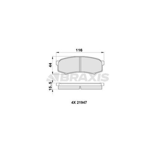 Braxis AA0197 Fren Balatası Arka Land Cruiser 2.7 3.4 4.0 97-Lexus G470 01- 0446660080