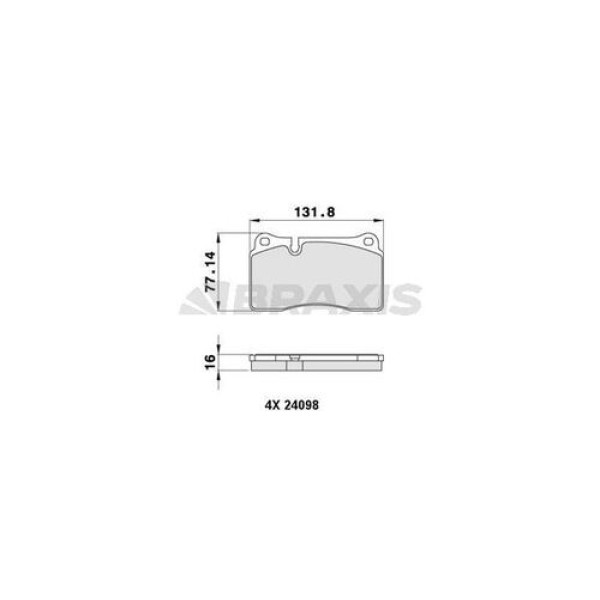 Braxis AA0205 Fren Balatası Ön Touareg 7L 03-Touareg 7P 10- 7L6698151E 