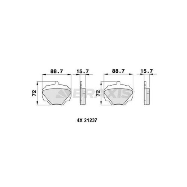 Braxis AA0228 Fren Balatası Arka Range Rover Classic 92-94 Discovery 1 89-97 STC8570 