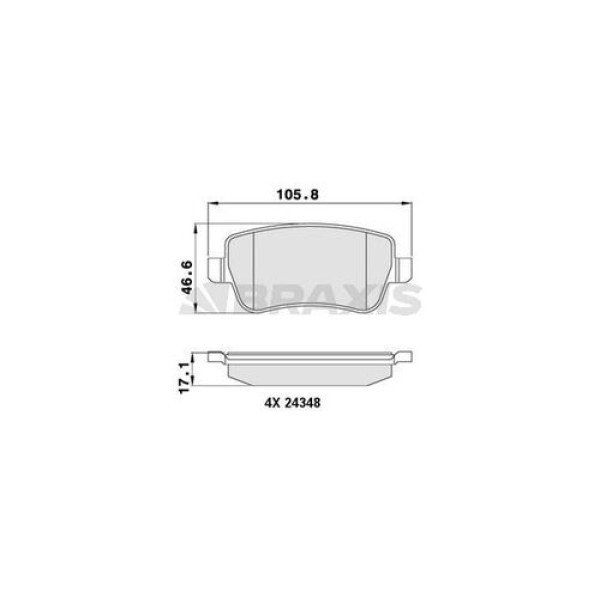 Braxis AA0251 Arka Fren Balatası Fiat Croma I II 1.8 16V Multijet  2.2 16V Multijet 1.9D Multijet 05-06 GDB1637 