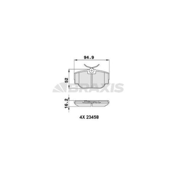 Braxis AA0262 Fren Balatası Arka Discovery 2 98-04 Range Rover 94-01 Classic STC3684 