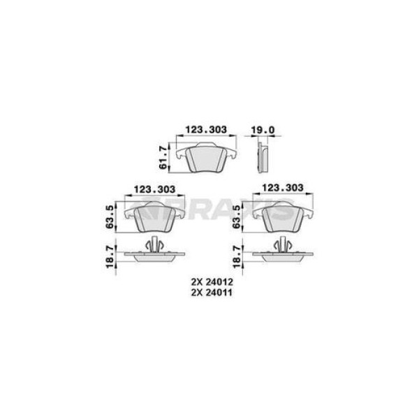 Braxis AA0275 Arka Fren Balatası Volvo Xc 90 T6 2.5T D5 06.02- 274330