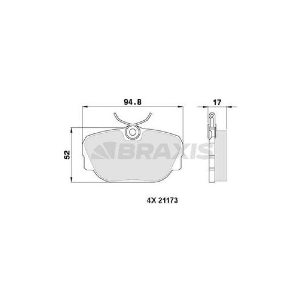 Braxis AA0319 Fren Balatası Ön BMW E30 81-92 34111161347