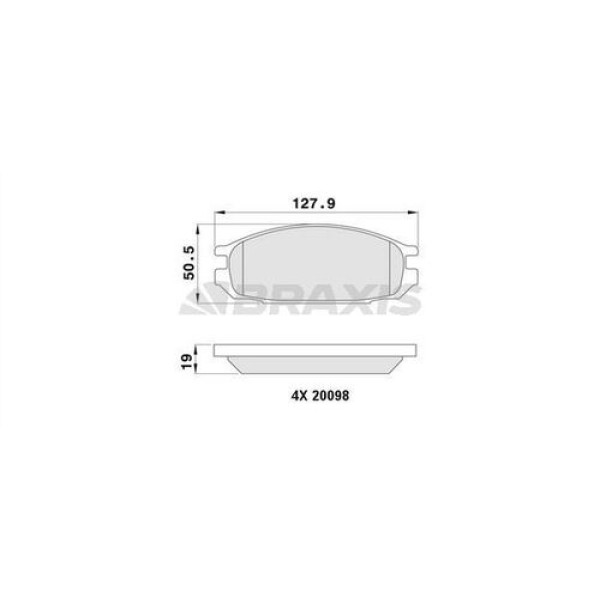 Braxis AA0428 Arka Fren Balatası Patrol 90-96 GDB745