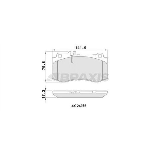 Braxis AA0440 Fren Balatası Ön X218 14-17 C218 14-17 W212 13-15 S212 13-15 A0074204920