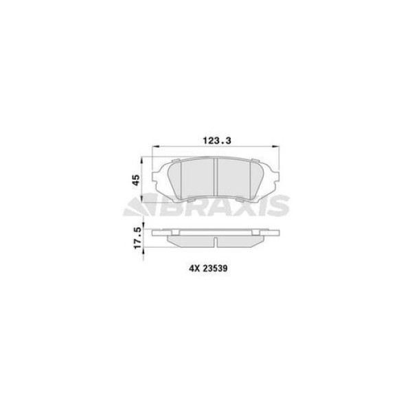 Braxis AA0482 Arka Fren Balatası Lexus L02-08 Land Cruiser 02-06 0446660070