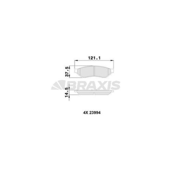 Braxis AA0488 Arka Fren Balatası Evanda 2.0 08 02 Magnus 07 01 96496763 