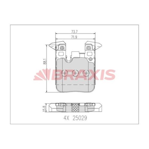 Braxis AA0657 Arka Fren Balatası BMW F30 F20 F22 F87 F23 F32 F82 M Spor 34212284989