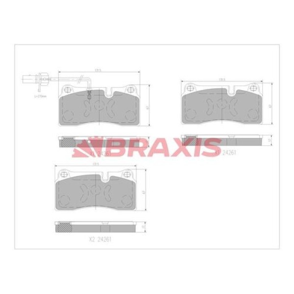 Braxis AA0757 Fren Balatası Arka Q7 07-15 3.0 TDI TFSI Cjgc Cjma Bun Casb 4L0698451B 