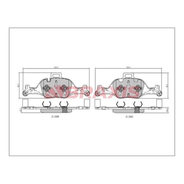 Braxis AA0776 Fren Balatası Ön BMW G20 G30 G11 G01 G01 34116883469