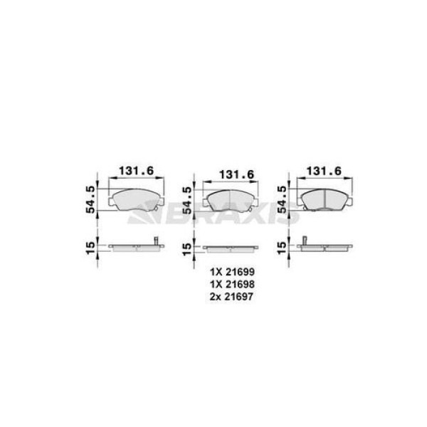 Braxis AB0040 Ön Fren Balatası Civic 92 95 Civic 96 01 1.4 Jazz 02-City 02 07 45022S04G02