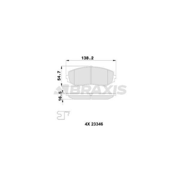 Braxis AB0110 Ön Fren Balatası Suzuki Grand Vitara 2.0 1.9DDIS 10 05- 5520065J11