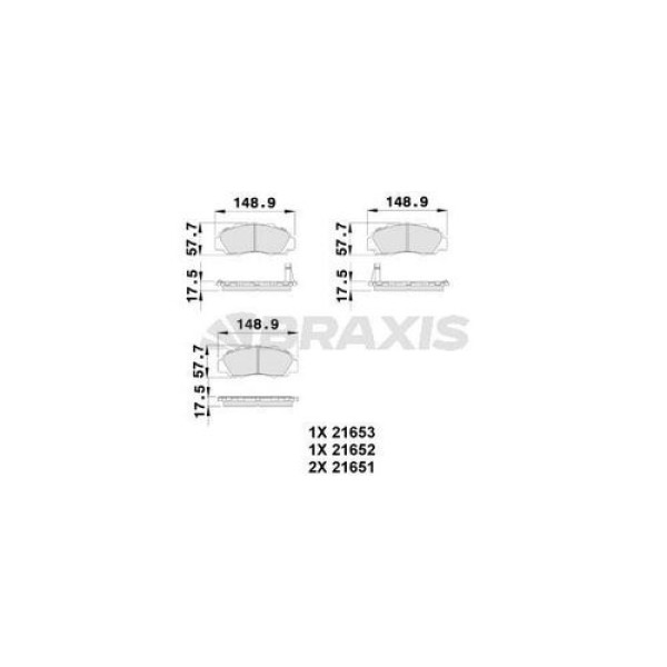 Braxis AB0122 Ön Fren Balatası Honda CRV 1996 2001 HRV 1999-Accord 1993 1997 45022S30A02