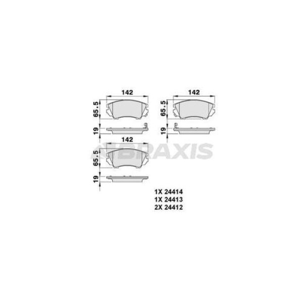 Braxis AB0144 Ön Fren Balatası Insignia Astra J Zafira C 17 İnç Jant 1605434