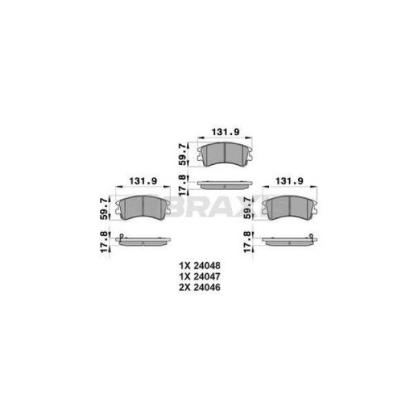 Braxis AB0145 Ön Fren Balatası Mazda 6 03-07 GJYG3328Z9C 