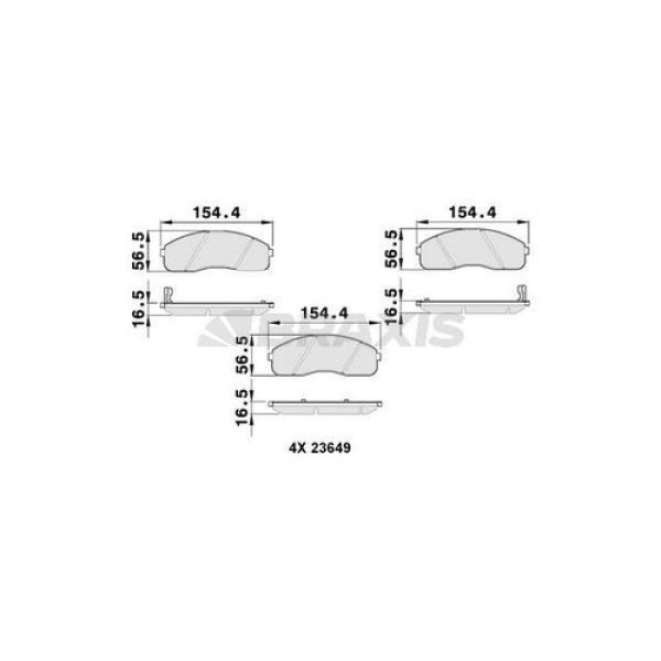 Braxis AB0147 Ön Fren Balatası Kia Bongo K2500 K2700 2004-K2900 2008-Pregio 00-05 Carnival 01-04 0K56B3323ZA 