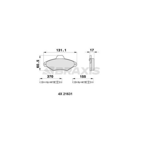 Braxis AB0160 Ön Fren Balatası Xantia 1.6 93 97 (Fişli) 4252.91