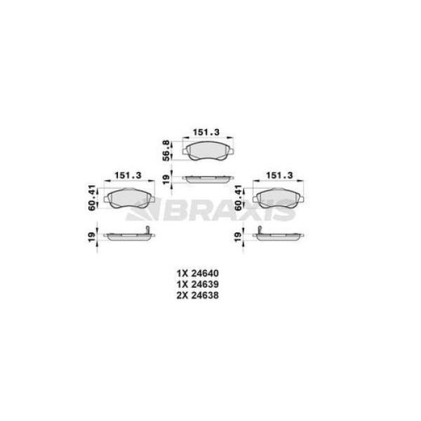 Braxis AB0162 Ön Fren Balatası Honda CRV 2007-2012 CRV 2012- 45022SWWG02