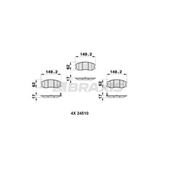 Braxis AB0172 Ön Fren Balatası Antara Captiva 06- 20789468