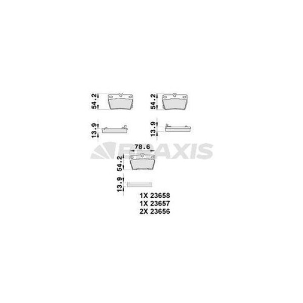Braxis AB0176 Arka Fren Balatası Disk RAV4 00-05 Tiggo 08-11 0446642030 