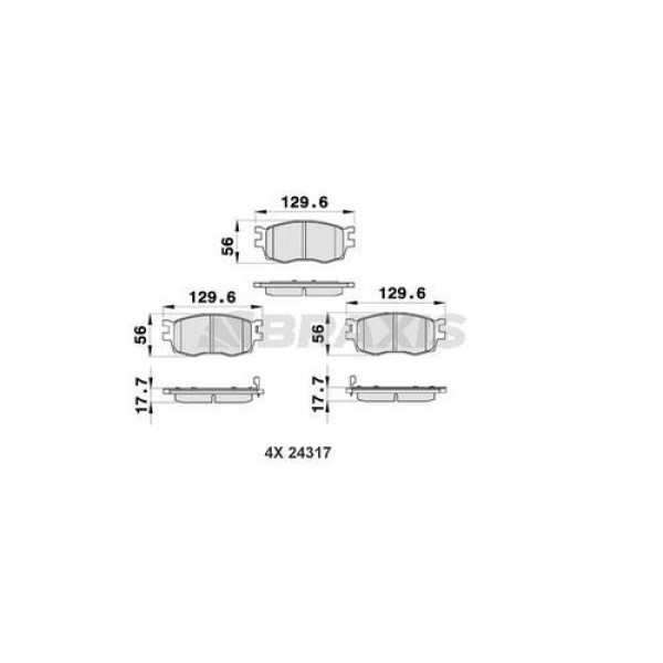 Braxis AB0185 Ön Fren Balatası Hyundai Accent Era 2006-2012 Kia Rio 2006-2012 i20 2008- 581011GA00 
