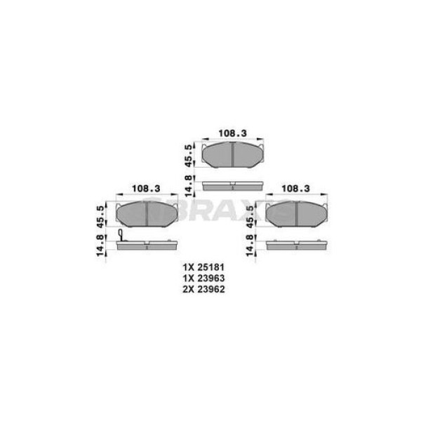 Braxis AB0206 Ön Fren Balatatası Suzuki Swift III 06- 5581057K01 