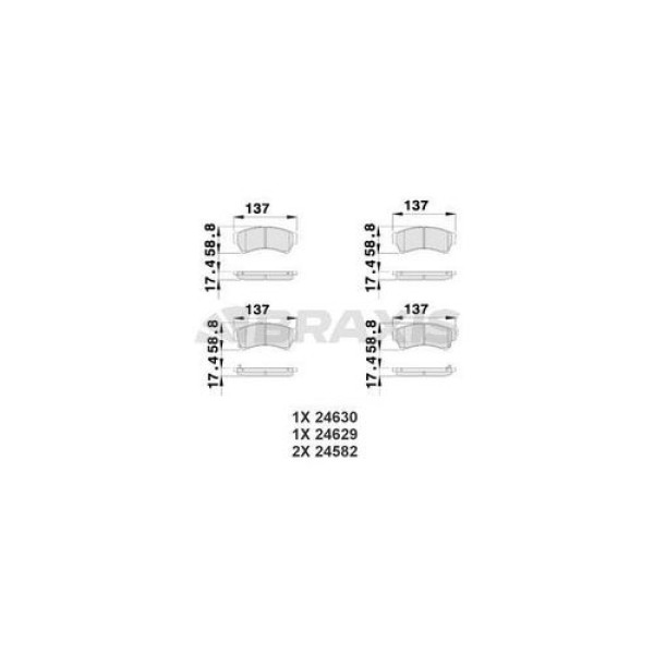 Braxis AB0207 Ön Fren Balatası Mazda 6 07- GSYD3328ZA 