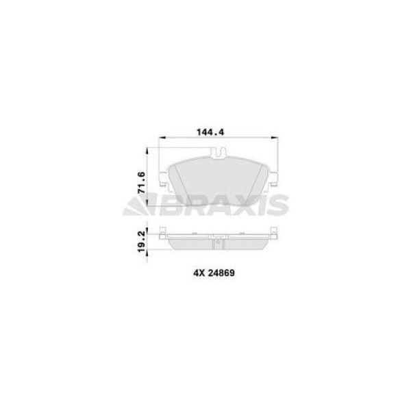 Braxis AB0219 Fren Balatası Ön X156 13-W176 13-18 W246 11-18 C117 13-18 A0004203002