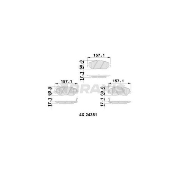 Braxis AB0221 Fren Balatası Ön Santa Fe 06-13 H350 15-Sorento 09-Korando 10- 581012BA10 