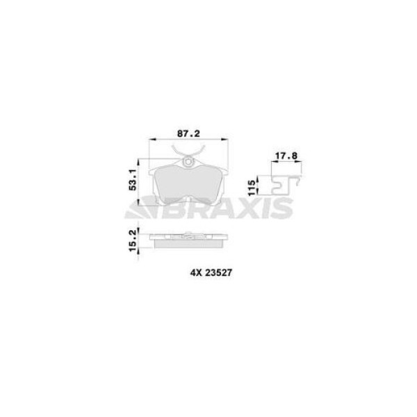 Braxis AB0231 Arka Fren Balatası Honda Accord VII 98-07 43022SEAE10 