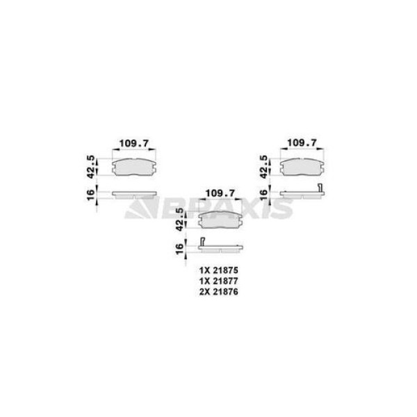 Braxis AB0260 Arka Fren Balatası Frontera A Frontera B 97039269