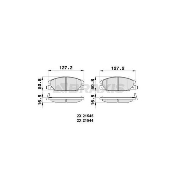 Braxis AB0296 Ön Fren Balatası Frontera A 2.4I 2.3Td 8971143000 