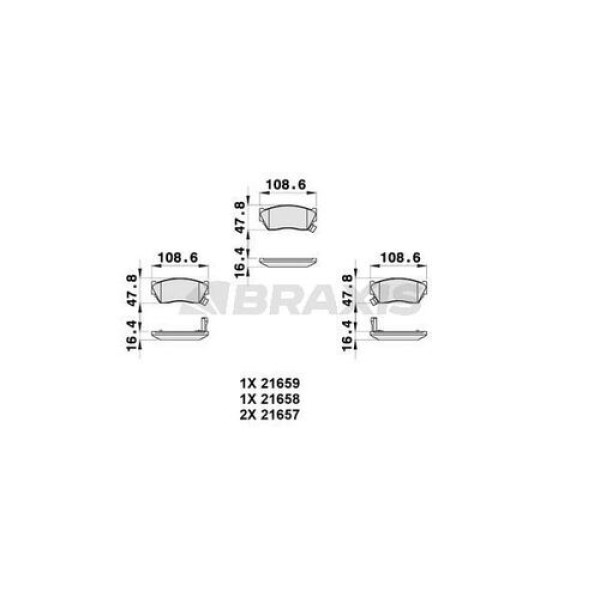 Braxis AB0331 Ön Fren Balatası Nissan Sunny (N14) 100N(B13) 90- 4106050Y91 