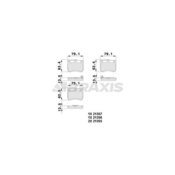Braxis AB0389 Ön Fren Balatası Kia Pride 90-00 Mazda 121 87-89 GDB773 
