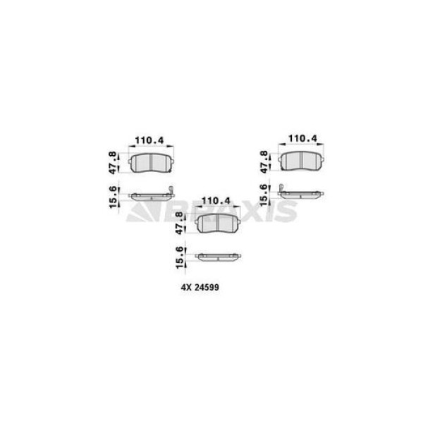 Braxis AB0405 Arka Fren Balatası Disk H-1 07-Ix55 3.8 V6 4x4 08-Carnival 06-Sorento 15- GDB3449 