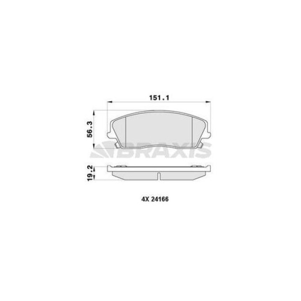 Braxis AB0416 Ön Fren Balatası Lancia Thema 3.0 Chrysler 300C 5142555AA